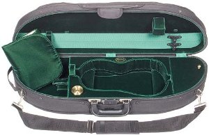 Bobelock Half Moon 1047V 4/4 Violin Case with Green Velvet Interior